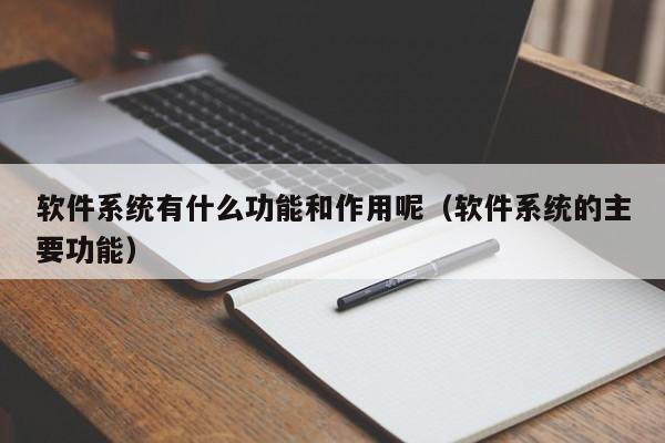 软件系统有什么功能和作用呢（软件系统的主要功能）